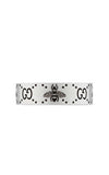 GUCCI Signature Silver Ring with Bee Motif YBC728389001 Bandiera Jewellers