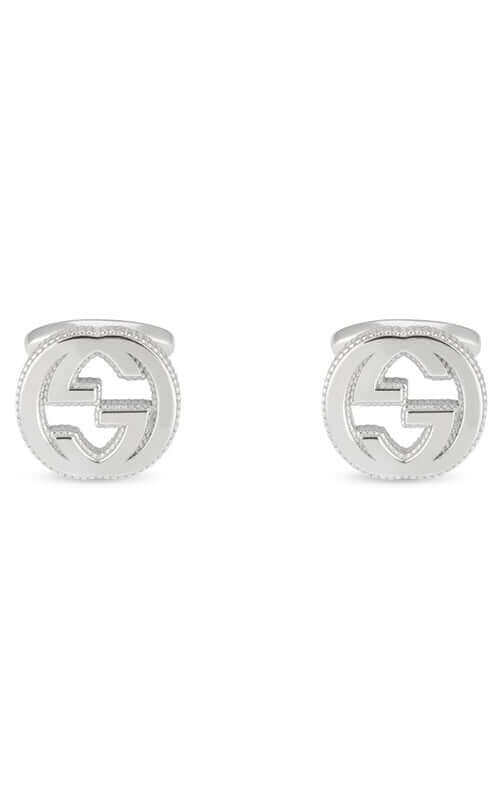 Gucci Large Interlocking-G Silver Cufflinks (YBE49901000100U) | Bandiera Jewellers Toronto and Vaughan