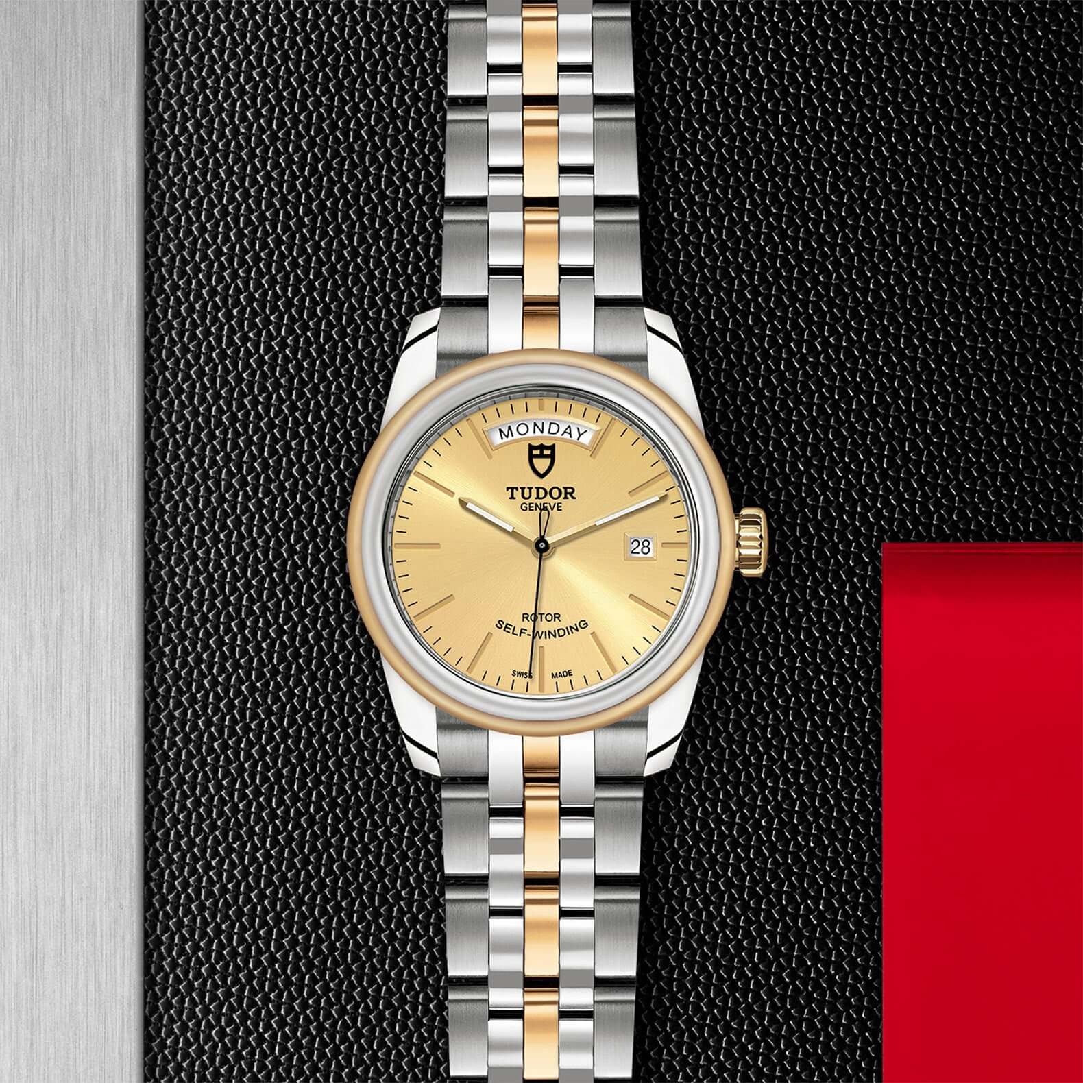 Tudor Glamour Date+Day M56003-0005 Bandiera Jewellers Vaughan 
