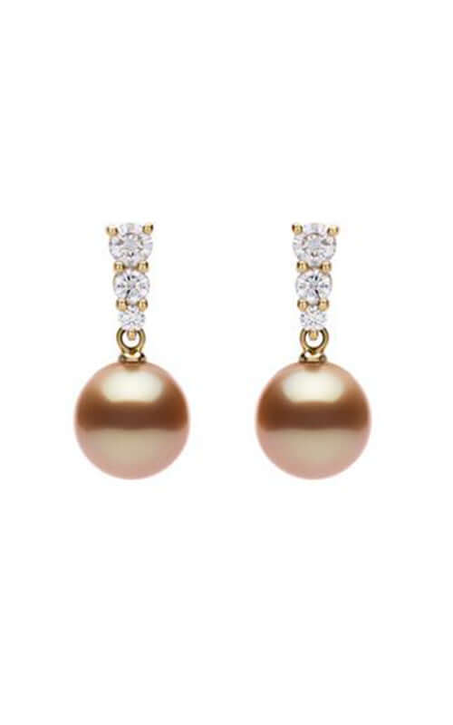 Mikimoto Morning Dew Golden South Sea Cultured Pearl Earrings PEA643GDK Bandiera Jewellers