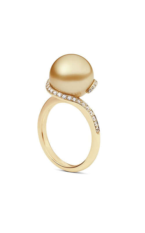 Mikimoto Golden South Sea Pearl and Gold Ring PRA864GDK Bandiera Jewellers