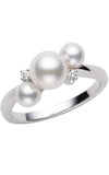 Mikimoto Akoya Cultured Pearl and Gold Ring MRQ10031ADXW | Bandiera Jewellers Toronto and Vaughan