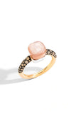 Pomellato Nudo Petite Ring 18k Rose Gold with Light Brown Moonstone/Brown Diamonds PAB7040O6BKRBRADL | Bandiera Jewellers Toronto and Vaughan