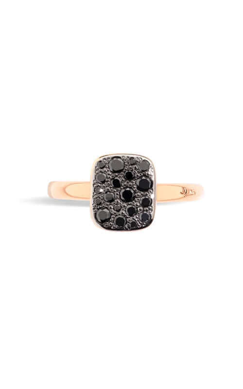 Pomellato 18k Ping Gold Sabbia Black Diamond Ring PAB9032O7000DBK00 | Bandiera Jewellers Toronto and Vaughan