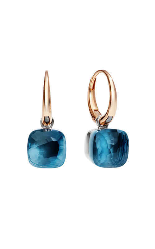 Pomellato Nudo Rose Gold Blue London Topaz Earrings POB2010O6000000TL | Bandiera Jewellers Toronto and Vaughan