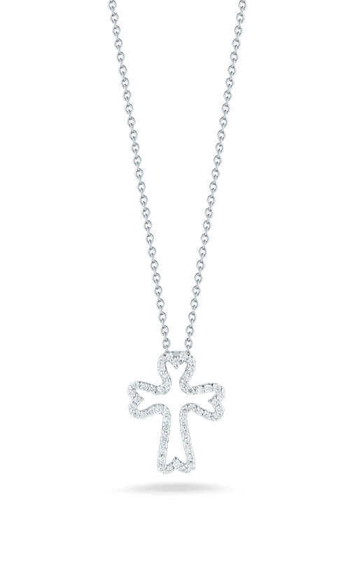 Roberto Coin Cross Pendant White Gold and Diamond 000732AWCHX0 | Bandiera Jewellers Toronto and Vaughan