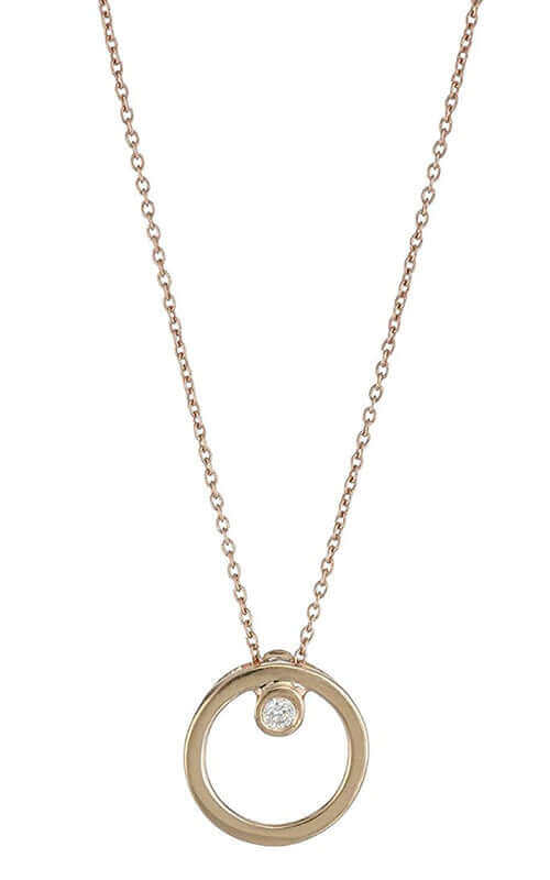 Roberto Coin Circle Pendant Necklace with Diamonds 000978AXCHX0 | Bandiera Jewellers Toronto and Vaughan