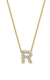Roberto Coin Love Letter R Pendant Yellow Gold and Diamonds 001634AYCHXR | Bandiera Jewellers Toronto and Vaughan