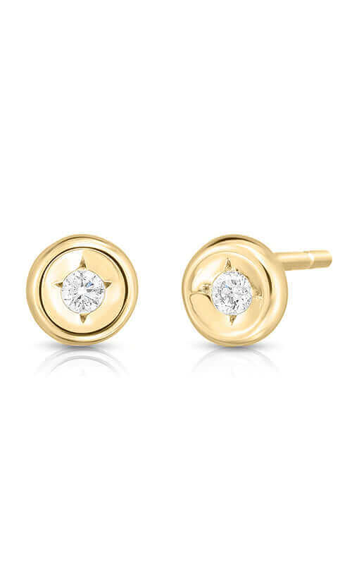 Roberto Coin 18Kt Yellow Gold Diamond Earrings 080450AYERX0 | Bandiera Jewellers Toronto and Vaughan