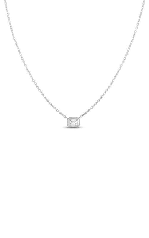 Roberto Coin 18K White Gold Emerald Cut Diamond Necklace 111365AWCHX0 | Bandiera Jewellers Toronto and Vaughan