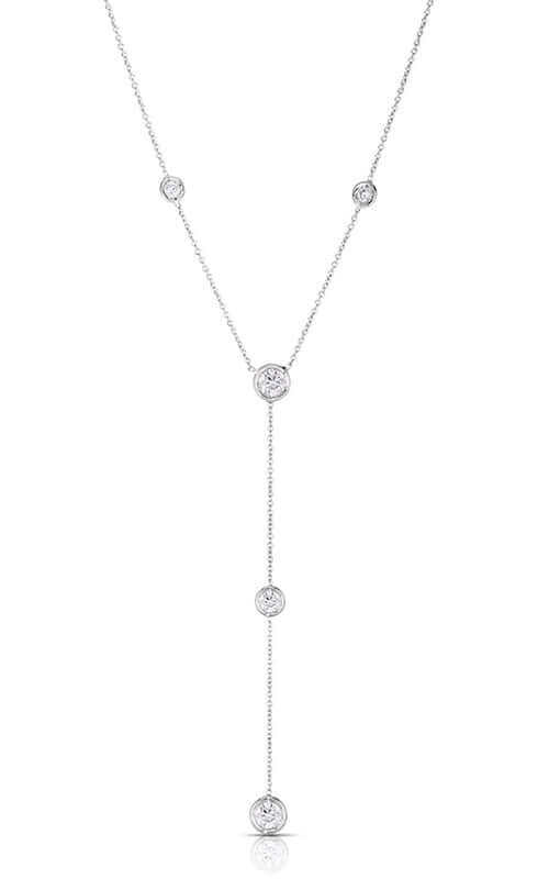 Roberto Coin 5 Diamond Station &quot;Y&quot; White Gold Necklace 5300014AWCHX0 | Bandiera Jewellers Toronto and Vaughan
