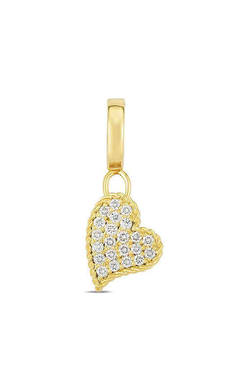 Roberto Coin Gold and Diamond Princess Heart Charm 7772097AYPDX | Bandiera Jewellers Toronto and Vaughan
