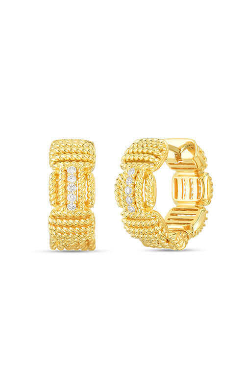 Roberto Coin Opera 18k Yellow Gold and Diamond Earrings 7772894AYERX | Bandiera Jewellers Toronto and Vaughan