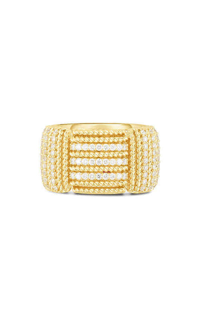 Roberto Coin Opera 18k Yellow Gold and Diamond Ring 7772895AY65X | Bandiera Jewellers Toronto and Vaughan