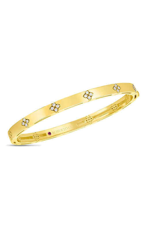 Roberto Coin Love in Verona 18k Yellow Gold and Diamonds Bangle 8882970AYBAX | Bandiera Jewellers Toronto and Vaughan