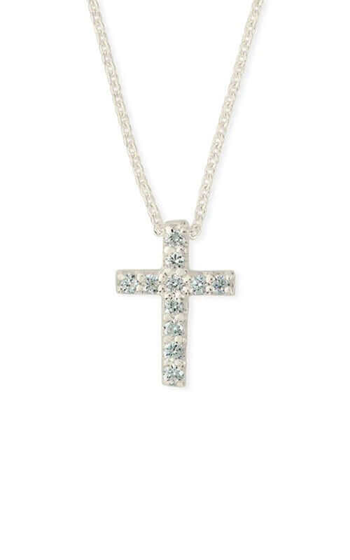 Roberto Coin Cross Pendant White Gold and Diamond 000761AWCHX0 Bandiera Jewellers