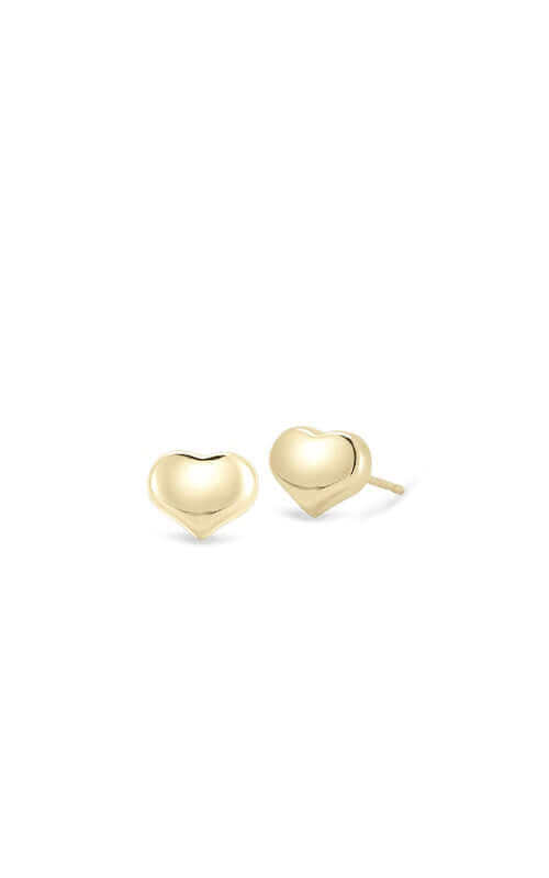 Roberto Coin Heart Gold Stud Earrings 023238AYER00 Bandiera Jewellers