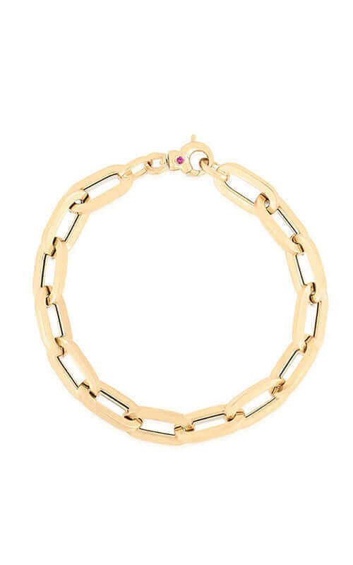Roberto Coin Oro Classic Gold Paperclip Link Bracelet 531088AYLB00 Bandiera Jewellers