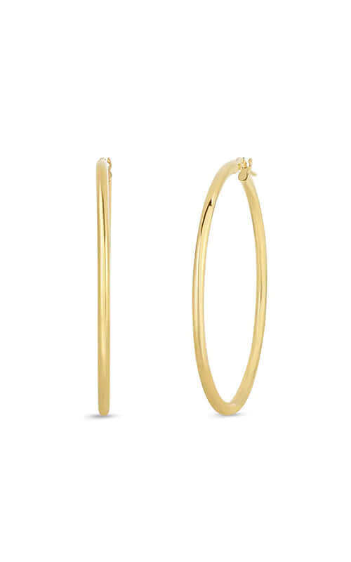 Roberto Coin Hoop Gold Earrings 556023AYER00 Bandiera Jewellers