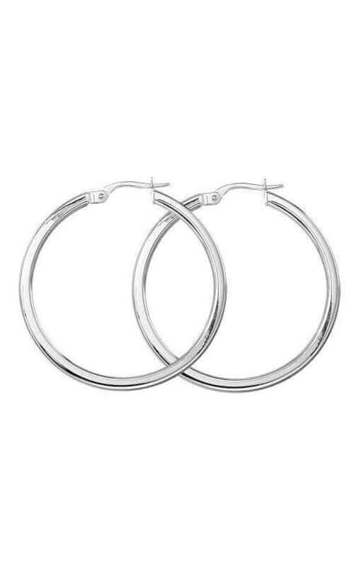 Roberto Coin Hoop White Gold Earrings 556024AWER00 Bandiera Jewellers