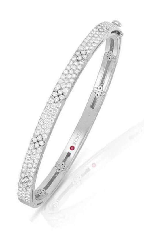 Roberto Coin Love in Verona 18kt White Gold and Diamond Bangle 8883104AWBAX | Bandiera Jewellers Toronto and Vaughan