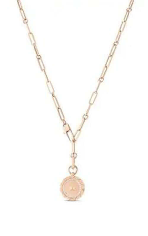 Robert Coin Obelisco Small Diamond Medallion on Chain 8883120AX19X | Bandiera Jewellers Toronto and Vaughan