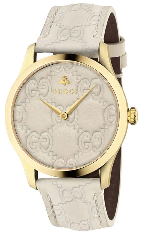 GUCCI G-TIMELESS SIGNATURE Yellow Gold PVD Steel Watch YA1264033A | Bandiera Jewellers Toronto and Vaughan