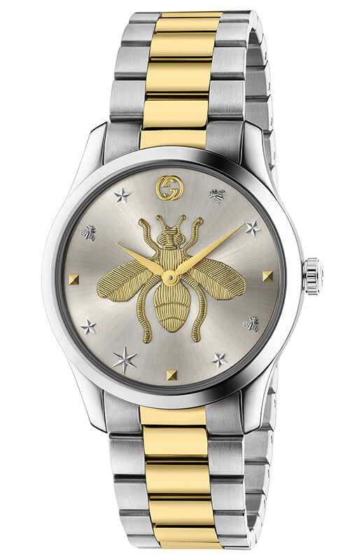 GUCCI G-TIMELESS ICONIC Silver & Bee Steel Watch YA1264131 | Bandiera Jewellers Toronto and Vaughan