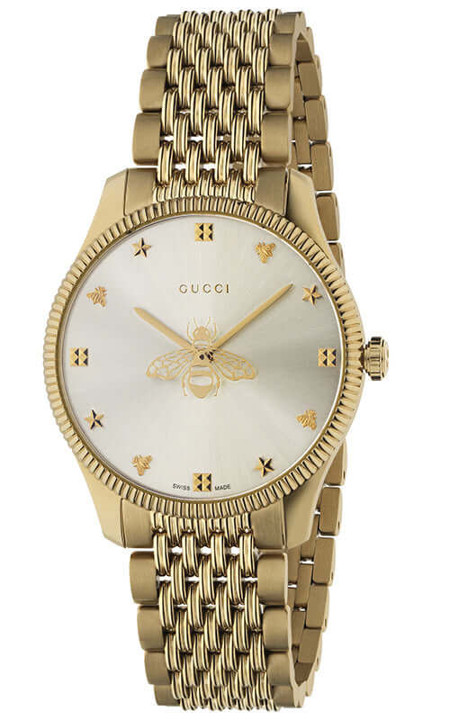 GUCCI G-TIMELESS SLIM Yellow Gold PVD Steel Watch YA1264155 | Bandiera Jewellers Toronto and Vaughan