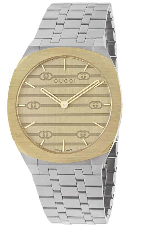 GUCCI &#39;GUCCI 25H&#39; Steel and 18k Gold Watch YA163405 | Bandiera Jewellers Toronto and Vaughan