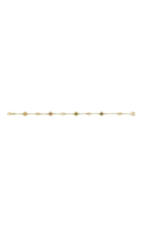 GUCCI Interlocking G Gems 18k Gold Bracelet YBA662430001 | Bandiera Jewellers Toronto and Vaughan