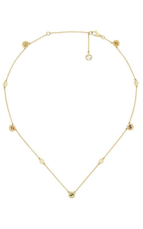 GUCCI Interlocking G Gems 18k Gold Necklace YBB662429001 | Bandiera Jewellers Toronto and Vaughan