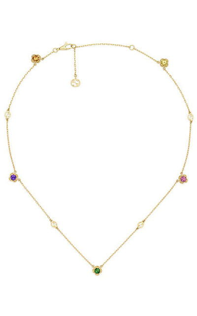 GUCCI Interlocking G Gems 18k Gold Necklace YBB662429001 | Bandiera Jewellers Toronto and Vaughan