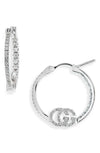 Gucci Running G Gold and Diamond Hoop Earrings YBD58198200100U Bandiera Jewellers