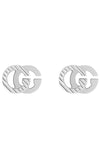 GUCCI GG RUNNING 7mm 18k White Gold Earrings YBD65221900200U | Bandiera Jewellers Toronto and Vaughan