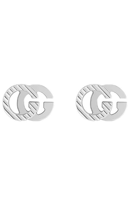 GUCCI GG RUNNING 7mm 18k White Gold Earrings YBD65221900200U | Bandiera Jewellers Toronto and Vaughan