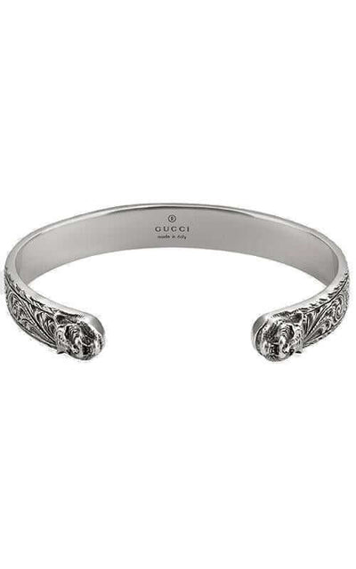 GUCCI Garden Aureco Silver Gatto Bangle YBA433575001018 | Bandiera Jewellers Toronto and Vaughan