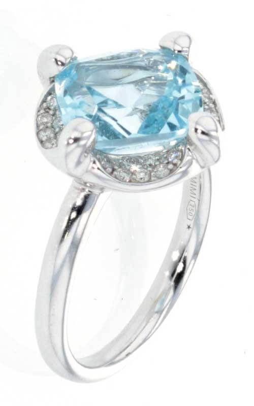 Mimi Cocktail White Gold, Blue Topaz and Diamonds Ring  (A562B025B) | Bandiera Jewellers Toronto and Vaughan