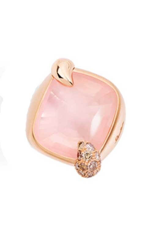 Pomellato Ring Ritratto Gold and Pink Quartz (PAB7081O7000DBRQR) | Bandiera Jewellers Toronto and Vaughan