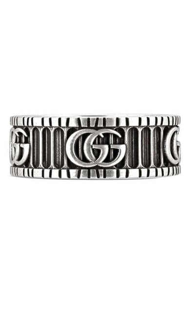 GUCCI GG Marmont Double G Aged Silver Ring YBC551899001015 | Bandiera Jewellers Toronto and Vaughan