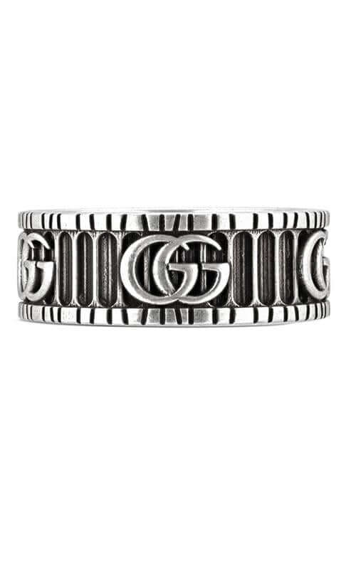 GUCCI GG Marmont Double G Aged Silver Ring YBC551899001 | Bandiera Jewellers Toronto and Vaughan