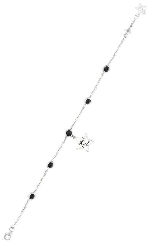 Discontinued-Gucci Blind For Love Star Aureco Black Silver and Black Spinal Bracelet (YBA502168001017) | Bandiera Jewellers Toronto and Vaughan