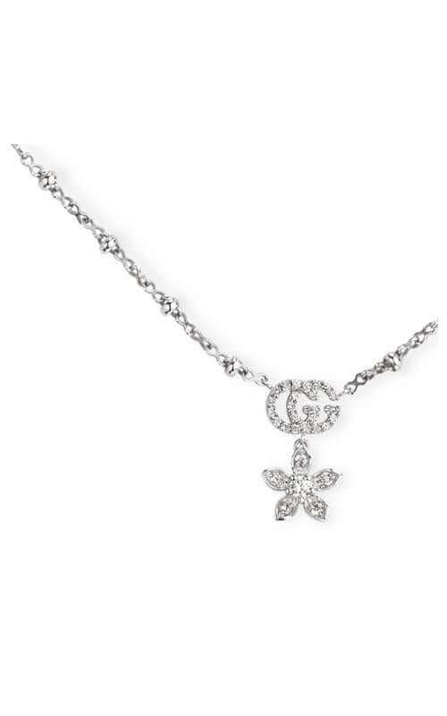GUCCI Flora Necklace White Gold and Diamonds YBB58184200100U | Bandiera Jewellers Toronto and Vaughan