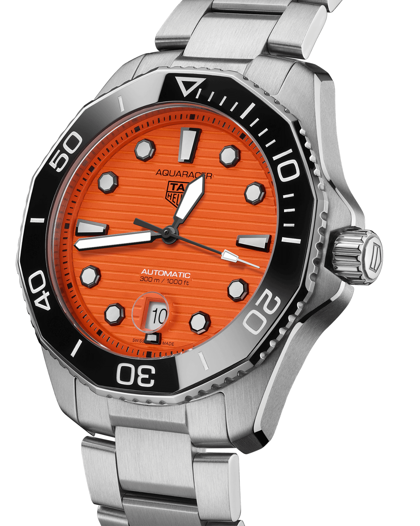 TAG Heuer Aquaracer Professional 300 Orange Diver WBP201F.BA0632 Bandiera Jewellers