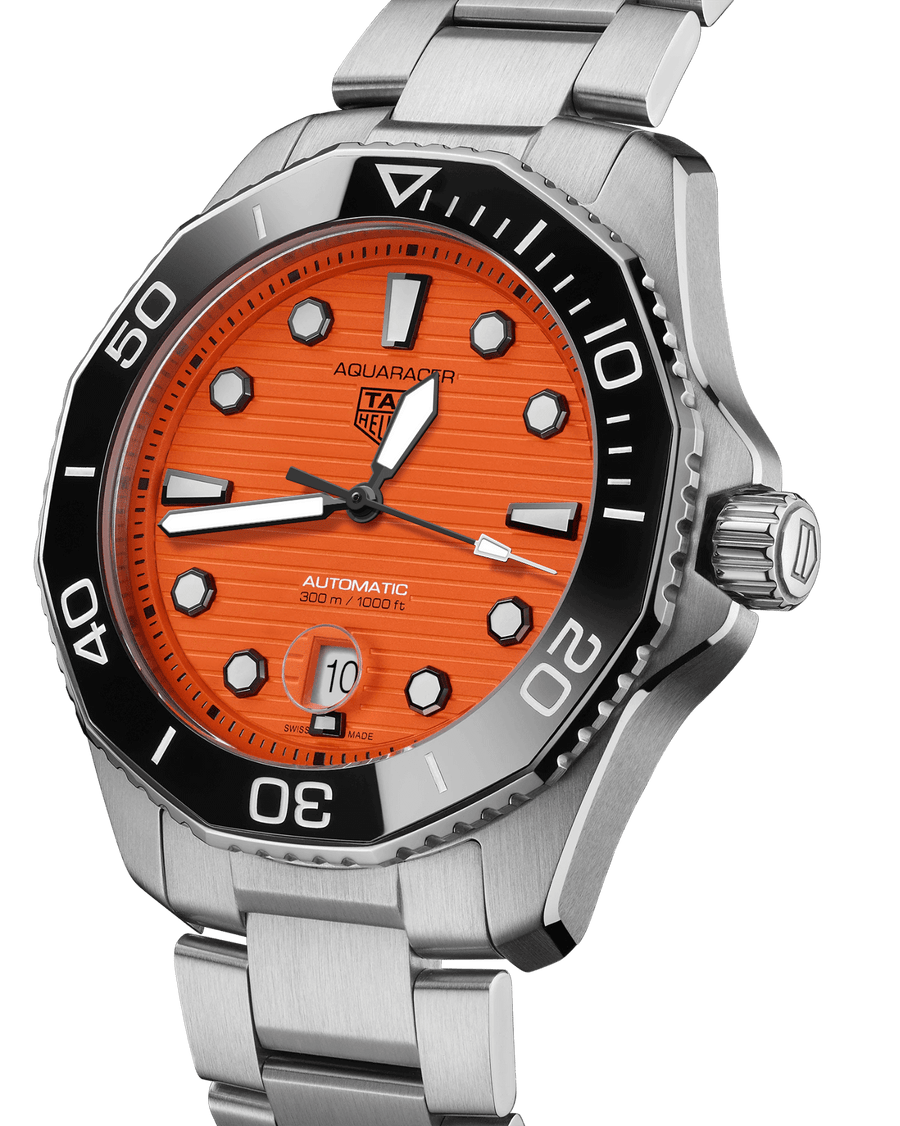 TAG Heuer Aquaracer Professional 300 Orange Diver WBP201F.BA0632 Bandiera Jewellers