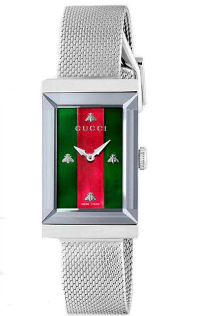 GUCCI G-Frame Steel Rectangular Watch YA147401 | Bandiera Jewellers Toronto and Vaughan