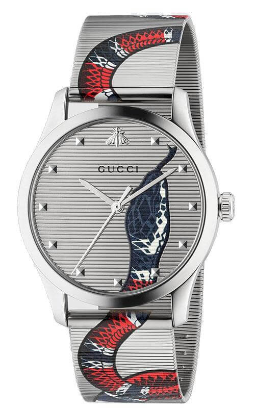 GUCCI G-Timeless Snake Head Dial Print Watch YA1264123 | Bandiera Jewellers Toronto and Vaughan