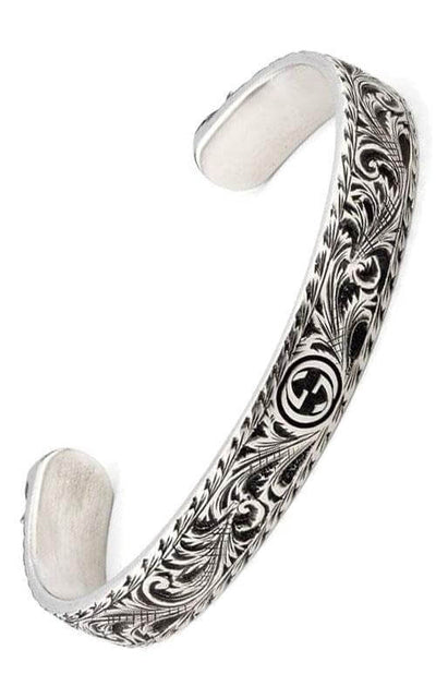 GUCCI Garden Aureco Silver Gatto Bangle YBA433575001018 | Bandiera Jewellers Toronto and Vaughan