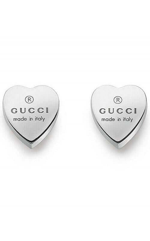 GUCCI TradeMark Silver Heart Earrings YBD22399000100U | Bandiera Jewellers Toronto and Vaughan