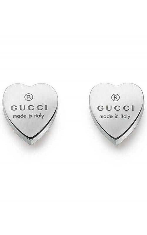 GUCCI TradeMark Silver Heart Earrings YBD22399000100U | Bandiera Jewellers Toronto and Vaughan